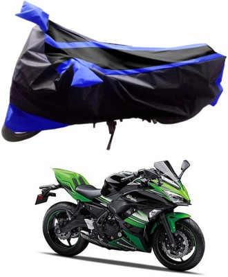 Ascension Two Wheeler Cover for Kawasaki(Ninja 650, Black, Blue)