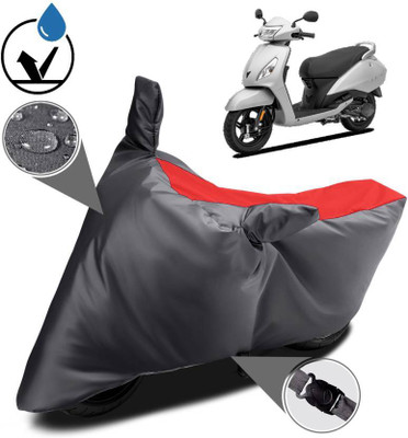 smwzxyu Waterproof Two Wheeler Cover for TVS(Grey, Red)