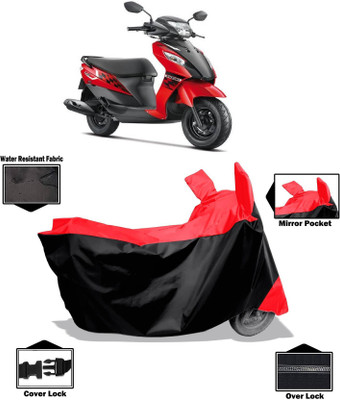 KEDIT Two Wheeler Cover for Suzuki(Let's, Red)