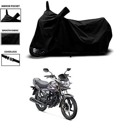 DeepShakshi AUTOMOTIVE Waterproof Two Wheeler Cover for Hero, Honda, TVS, Yamaha, Hero Electric, Universal For Bike(SP 125, Black)