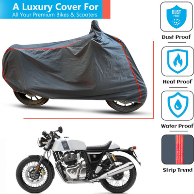 FAMEXON Waterproof Two Wheeler Cover for Royal Enfield(Continental GT 650, Grey)