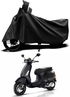 AASHTIK MART Two Wheeler Cover for Vespa(Notte, Black)