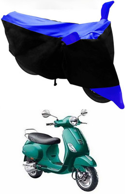 Furious3D Two Wheeler Cover for Piaggio(Vespa VXL, Blue, Black)