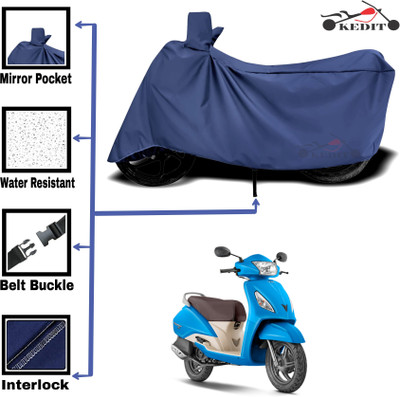 KEDIT Two Wheeler Cover for Universal For Bike(Jupiter, Blue)