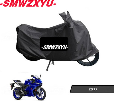 smwzxyu Waterproof Two Wheeler Cover for Yamaha(YZF R3, Black)