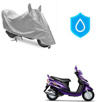 DeepShakshi AUTOMOTIVE Waterproof Two Wheeler Cover for Mahindra(Rodeo RZ, Silver)