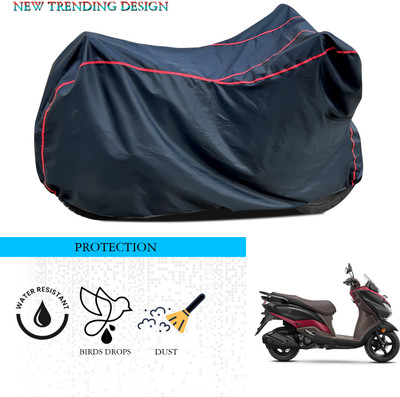 ANTHUB Waterproof Two Wheeler Cover for Suzuki(Burgman Street, Black)