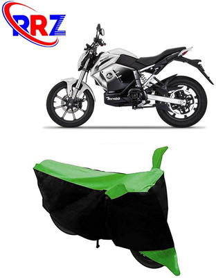 RRZ Waterproof Two Wheeler Cover for Revolt(RV 400, Black, Green)