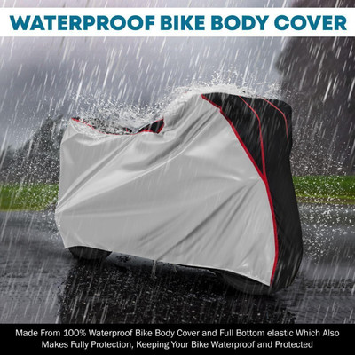 Starvin Waterproof Two Wheeler Cover for TVS(Apache RTR 160, Silver)
