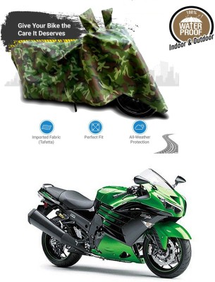 Furious3D Waterproof Two Wheeler Cover for Kawasaki(Ninja ZX-14R, Multicolor)