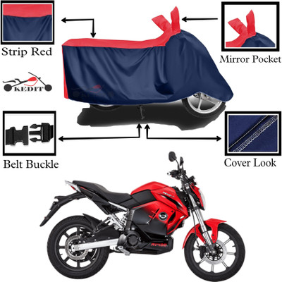 KEDIT Two Wheeler Cover for Revolt(Motors RV 400, Red, Blue)