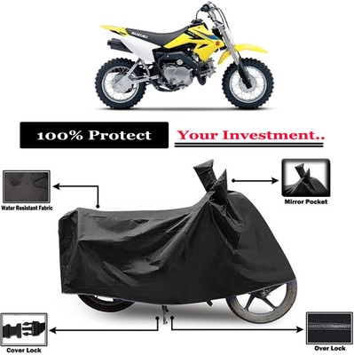 Amexride Two Wheeler Cover for Suzuki(DR-Z50 BS6, Black)