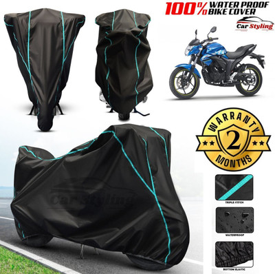 Car Styling Waterproof Two Wheeler Cover for Suzuki(Gixxer, Black)