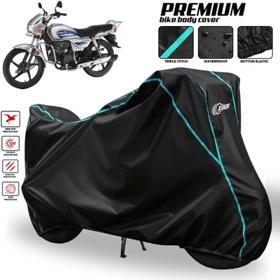 AutoGalaxy Waterproof Two Wheeler Cover for Hero(Splendor Plus, Black, Blue, Multicolor)