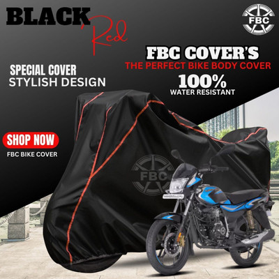 FBC Waterproof Two Wheeler Cover for Bajaj(Platina, Black, Red)