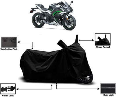 Amexride Two Wheeler Cover for Kawasaki(Ninja 650 BS6, Black)