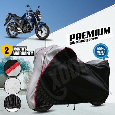 xodi Waterproof Two Wheeler Cover for Yamaha(FZ, Black, Silver)