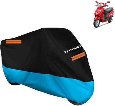 Horseyaart Waterproof Two Wheeler Cover for Hero(Duet LX 110CC BS6, Blue)