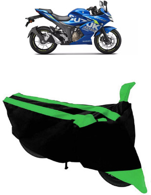 HEMSKAR Two Wheeler Cover for Suzuki(Gixxer SF 250, Black, Green)