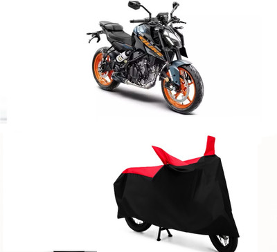 Autohug Waterproof Two Wheeler Cover for KTM(250 Duke, Black, Red)