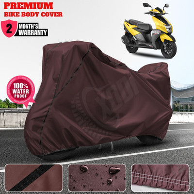 xodi Waterproof Two Wheeler Cover for TVS(NTORQ, Maroon, Black)