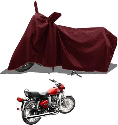 DeepShakshi AUTOMOTIVE Waterproof Two Wheeler Cover for Royal Enfield(Bullet Electra Twinspark, Maroon)