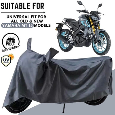 MADAFIYA Waterproof Two Wheeler Cover for Yamaha(MT-15, Grey)