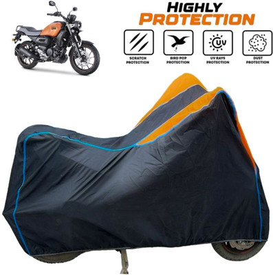 ZAQE Two Wheeler Cover for Yamaha(FZ-X, Black, Orange, Blue)