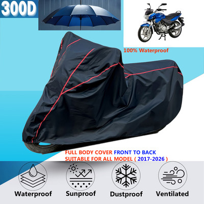 OliverX Waterproof Two Wheeler Cover for Bajaj(Discover 135, Black)