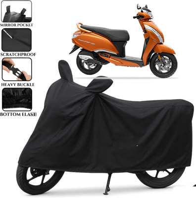 TENNYCER Waterproof Two Wheeler Cover for TVS(Jupiter 125, Black)