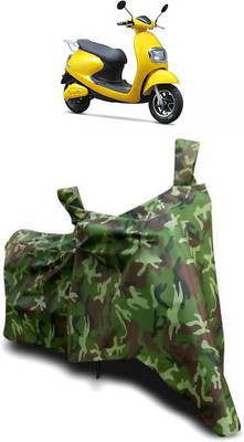 ATBROTHERS Waterproof Two Wheeler Cover for Techo Electra(Emerge, Multicolor, Green)