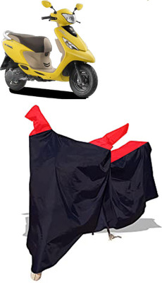 Amexride Two Wheeler Cover for TVS(Scooty Zest 110, Black)