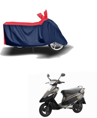 HYBRIDS COLLECTION Two Wheeler Cover for TVS(Scooty Pep+, Red, Blue)