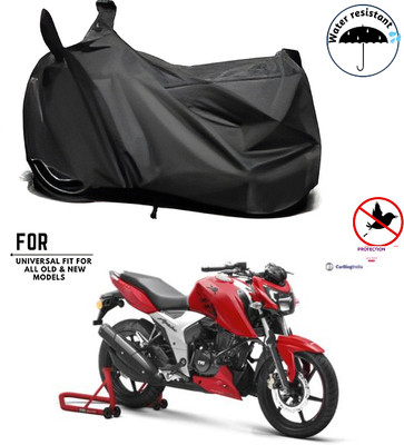 smwzxyu Waterproof Two Wheeler Cover for TVS(Apache RTR 200 4V, Black)