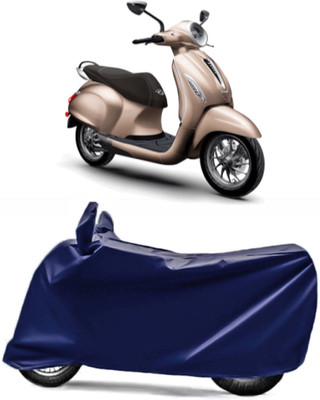 AUCTIMO Two Wheeler Cover for Bajaj(Chetak, Blue)