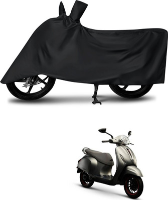 DeepShakshi AUTOMOTIVE Waterproof Two Wheeler Cover for Bajaj(Chetak, Black)