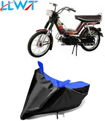 KPIND Waterproof Two Wheeler Cover for Kinetic(Luna, Black, Blue)