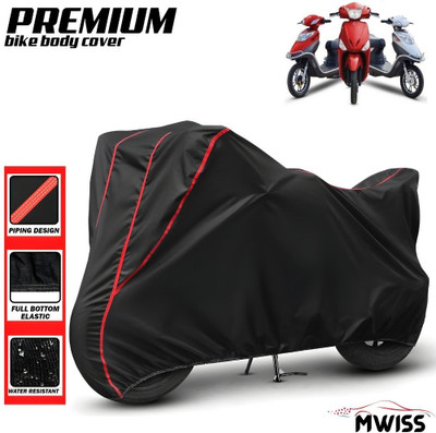 Mwiss Waterproof Two Wheeler Cover for Hero(Electric Cruz, Black, Red)