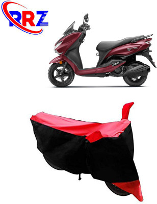 RRZ Waterproof Two Wheeler Cover for Suzuki(Burgman Street 125, Black, Red)