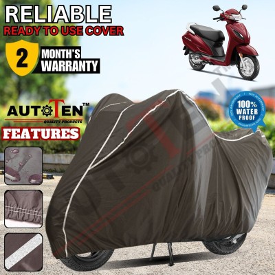 AUTOTEN Waterproof Two Wheeler Cover for Honda(Activa, Brown, White)