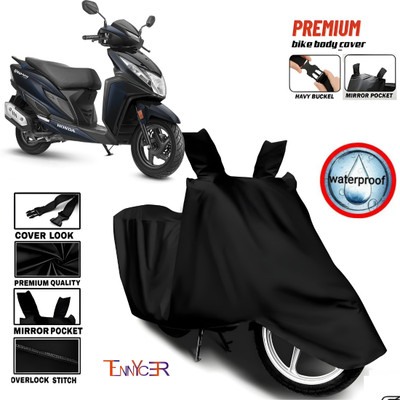 TENNYCER Waterproof Two Wheeler Cover for Honda(Dio, Black)