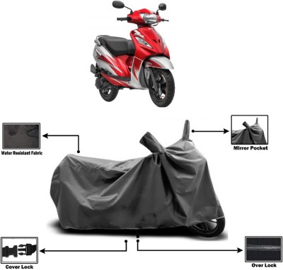 Amexride Two Wheeler Cover for TVS(Wego, Grey)