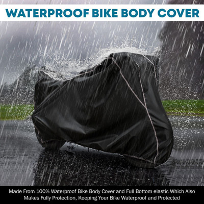 xodi Waterproof Two Wheeler Cover for Honda(Livo BS6, Black, White)