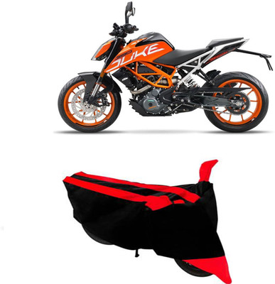 DeepShakshi AUTOMOTIVE Waterproof Two Wheeler Cover for KTM(Duke 390, Black, Red)