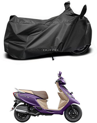 Duffel Two Wheeler Cover for TVS(Scooty Zest 110 BS6, Black)