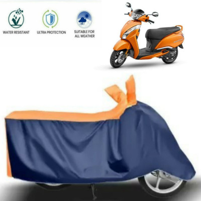 DeepShakshi AUTOMOTIVE Waterproof Two Wheeler Cover for TVS(Jupiter 125, Blue, Orange)