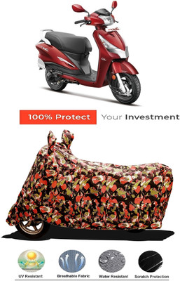 Amexride Two Wheeler Cover for Hero(Duet LX 110CC, Multicolor)