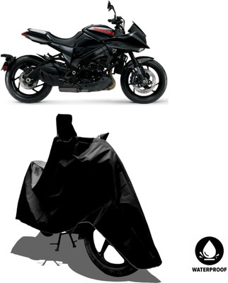 Amexride Waterproof Two Wheeler Cover for Suzuki(Katana BS6, Black)