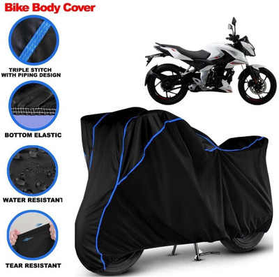 Grizzly Waterproof Two Wheeler Cover for Bajaj(Pulsar AS 150, Black, Blue)