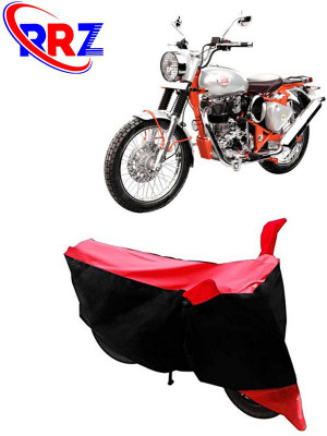 RRZ Waterproof Two Wheeler Cover for Royal Enfield(Bullet Trials 350, Black, Red)